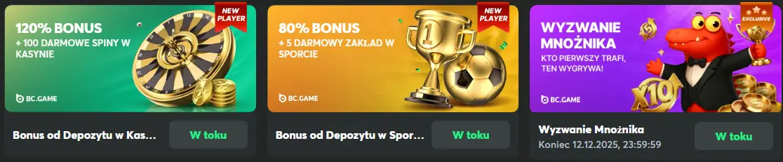 Sekcja kasyna na żywo z krupierami BCgame