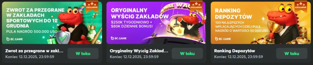 Bonus bez depozytu w kasynie BCgame